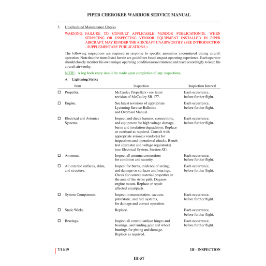 Aviation Part (III-57) — Piper PA-28-161