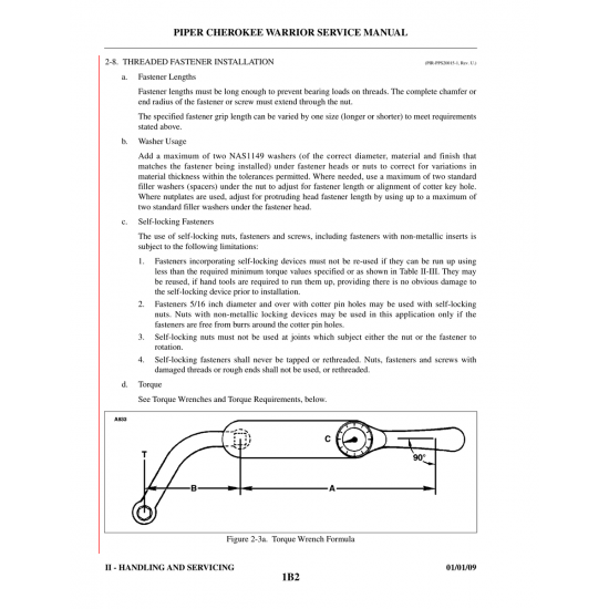 Add a maximum of two washers (NAS1149) — Piper PA-28-161