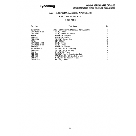 Aviation Part (01P19762-4) Aviation Part (01P19762-4)