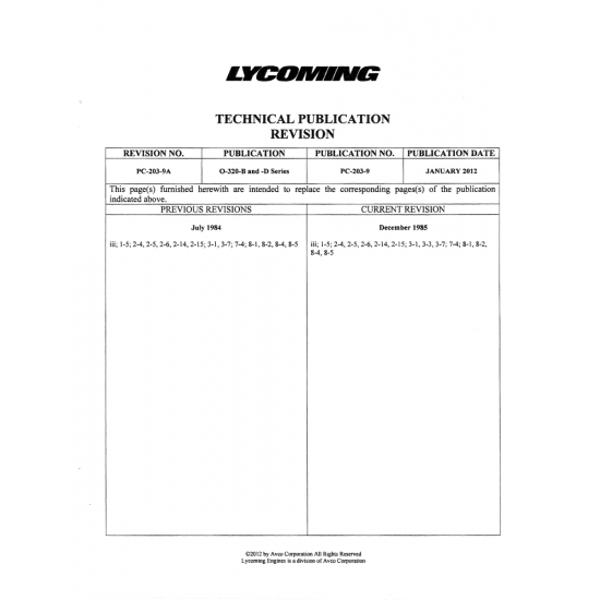Aviation Part (PC-203-9A)