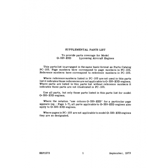 Aviation Part (SSP1573)