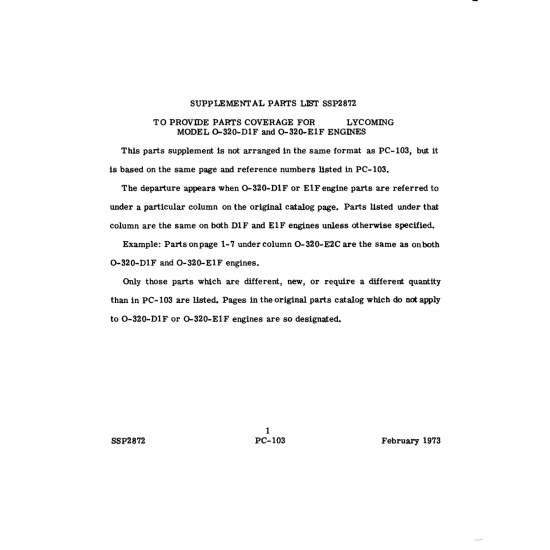 Aviation Part (0-320-D1F) Aviation Part (0-320-D1F)