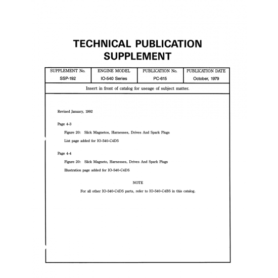 Aviation Part (SSP-192) Aviation Part (SSP-192)
