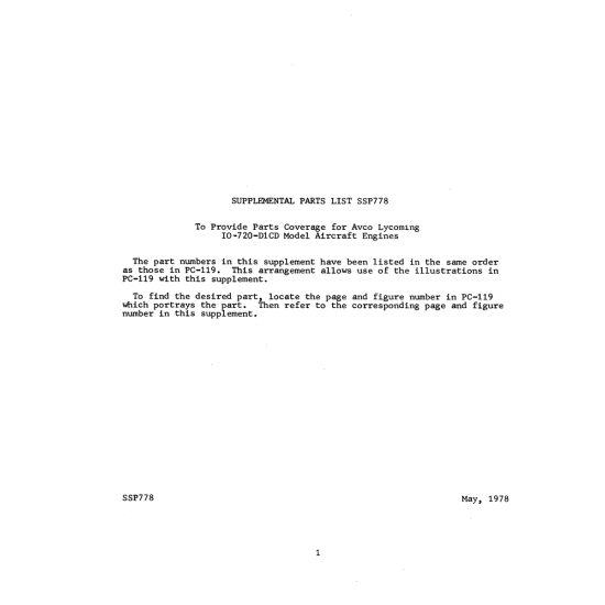 Aviation Part (SSP778) Aviation Part (SSP778)