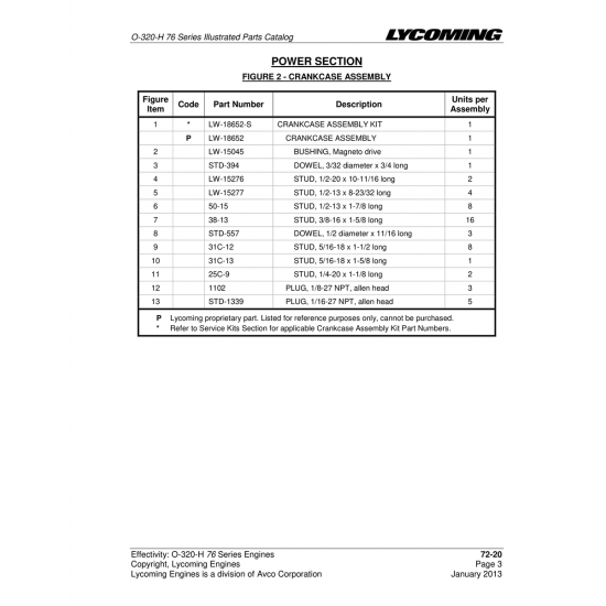 Crankcase Assembly Kit (LW-18652-S) Crankcase Assembly Kit (LW-18652-S)