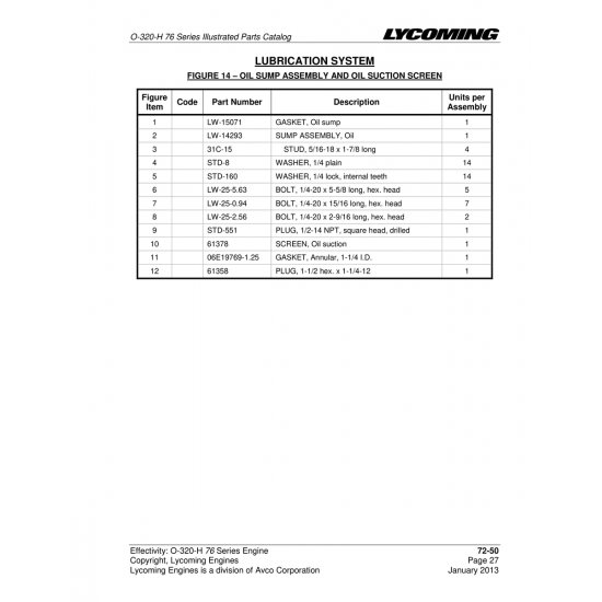 Sump Assembly, Oil (LW-14293) Sump Assembly, Oil (LW-14293)