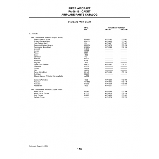 Aviation Part (Y8485S) — Piper PA-28-161 Aviation Part (Y8485S) — Piper PA-28-161