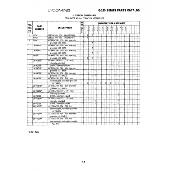 Alternator Mounting and Attaching Parts (LW-12739) Alternator Mounting and Attaching Parts (LW-12739)