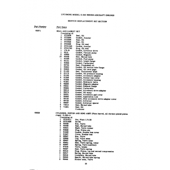Aviation Part (0-340-A) Aviation Part (0-340-A)
