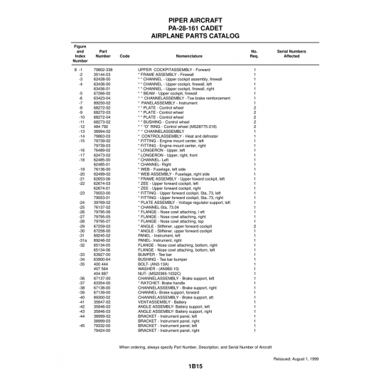Aviation Part (35846-02) — Piper PA-28-161 Aviation Part (35846-02) — Piper PA-28-161