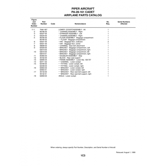 Aviation Part (35142) — Piper PA-28-161 Aviation Part (35142) — Piper PA-28-161