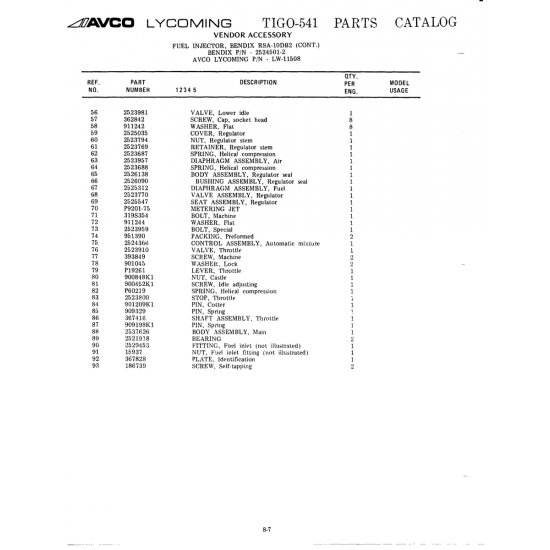 Fuel Injector, Bendix, RSA-10DB2 (319S354) Fuel Injector, Bendix, RSA-10DB2 (319S354)