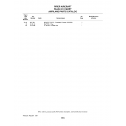 Aviation Part 99464-00 for Piper PA-28-161 Aircraft Aviation Part 99464-00 for Piper PA-28-161 Aircraft