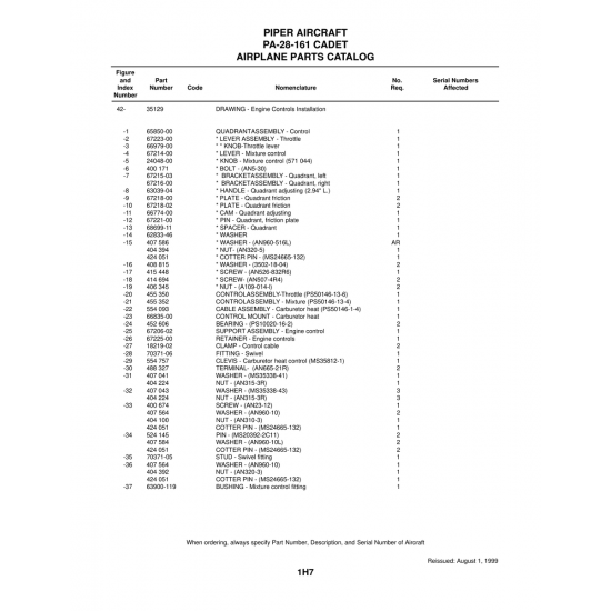 Aviation Part (24048-00) — Piper PA-28-161