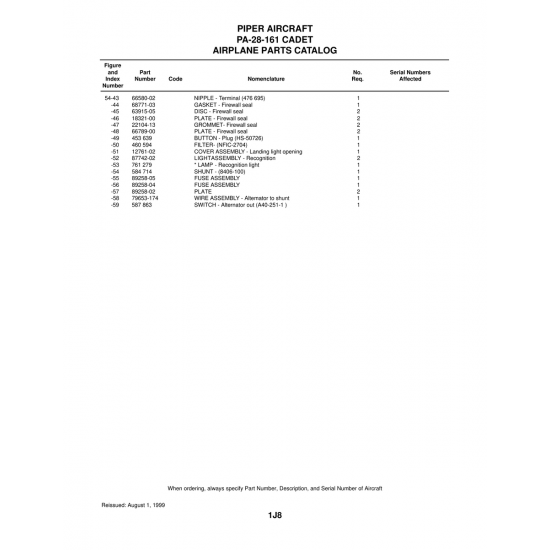 Aviation Part (22104-13) — Piper PA-28-161 Aviation Part (22104-13) — Piper PA-28-161