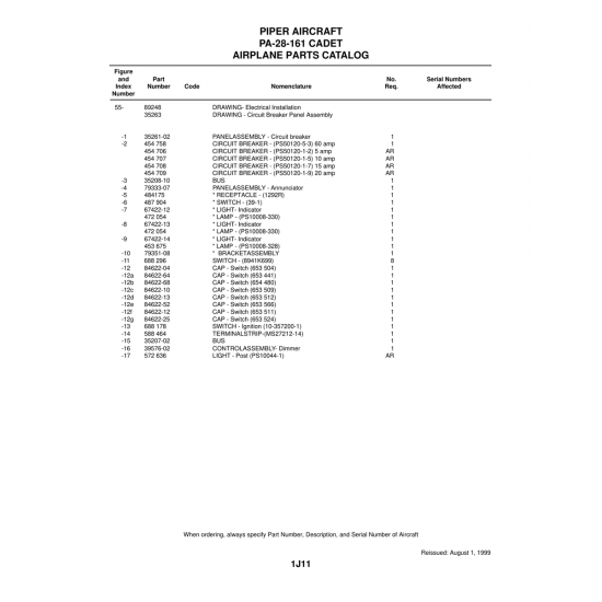 Aviation Part (79333-07) — Piper PA-28-161 Aviation Part (79333-07) — Piper PA-28-161