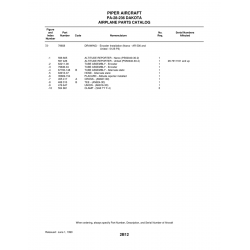 Aviation Part 79636-04 for Piper PA-28-236 Dakota Aircraft