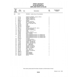 Aviation Part 84013-85 for Piper PA-28-236 Dakota Aircraft Aviation Part 84013-85 for Piper PA-28-236 Dakota Aircraft