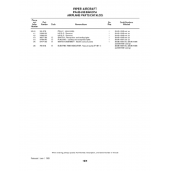 Aviation Part 87369-53 for Piper PA-28-236 Dakota Aircraft Aviation Part 87369-53 for Piper PA-28-236 Dakota Aircraft
