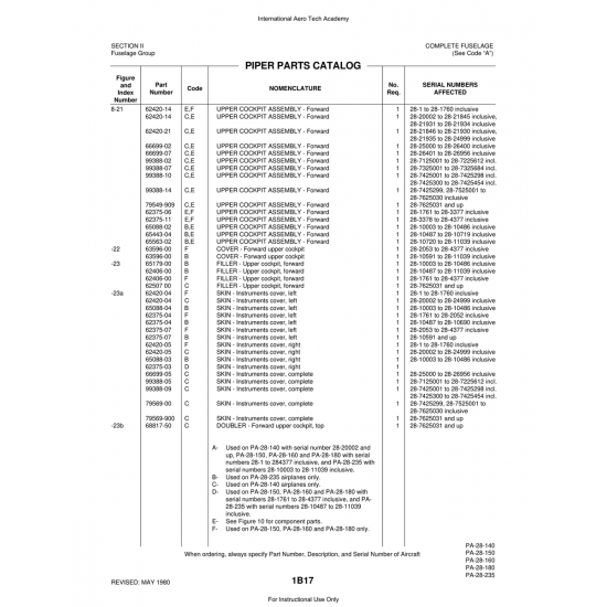 with serial numbers (28-235) — Piper PA-28 Cherokee