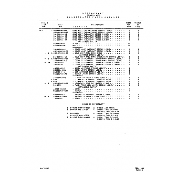 Aviation Part (0-9290) — Beechcraft V35 Aviation Part (0-9290) — Beechcraft V35