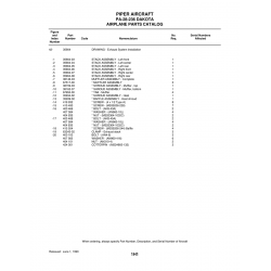 Aviation Part 67652-00 for Piper PA-28-236 Dakota Aircraft Aviation Part 67652-00 for Piper PA-28-236 Dakota Aircraft