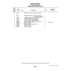 Aviation Part 99987-07 for Piper PA-28-236 Dakota Aircraft Aviation Part 99987-07 for Piper PA-28-236 Dakota Aircraft