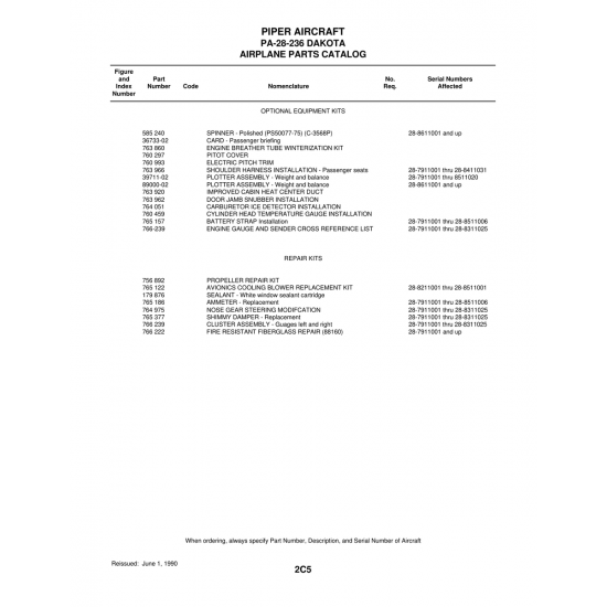 Aviation Part (36733-02) — Piper PA-28-161 Warrior Aviation Part (36733-02) — Piper PA-28-161 Warrior