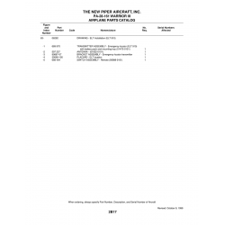 Aviation Part 99887-07 for Piper PA-28-161 Warrior Aircraft Aviation Part 99887-07 for Piper PA-28-161 Warrior Aircraft