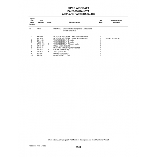 Altitude Reporter (PS50040-30-2) — Piper PA-28-236 Dakota