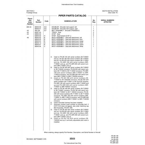 Aviation Part (62654-02) — Piper PA-28 Cherokee Aviation Part (62654-02) — Piper PA-28 Cherokee