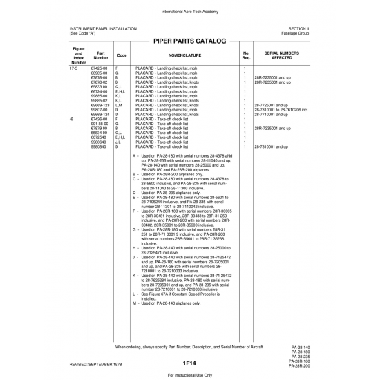 Aviation Part (99885-02) — Piper PA-28 Cherokee Aviation Part (99885-02) — Piper PA-28 Cherokee