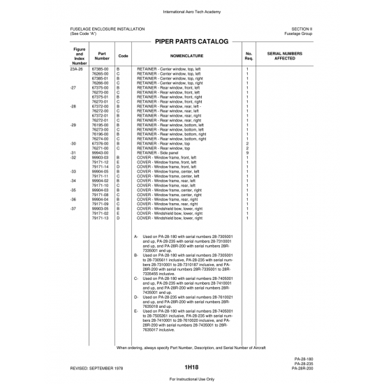 Aviation Part (99904-05) — Piper PA-28 Cherokee Aviation Part (99904-05) — Piper PA-28 Cherokee