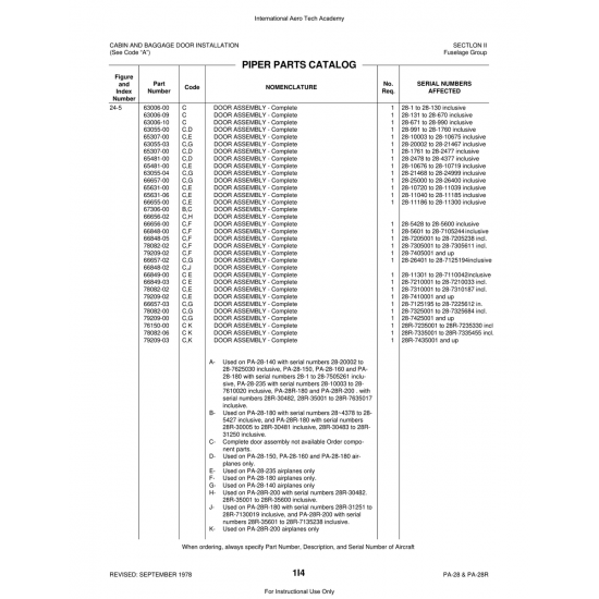 Aviation Part (66849-00) — Piper PA-28 Cherokee Aviation Part (66849-00) — Piper PA-28 Cherokee