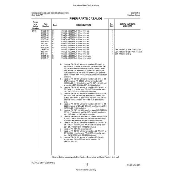 Aviation Part (76163-02) — Piper PA-28 Cherokee Aviation Part (76163-02) — Piper PA-28 Cherokee