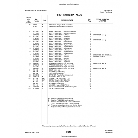 Aviation Part (99594-00) — Piper PA-28 Cherokee Aviation Part (99594-00) — Piper PA-28 Cherokee