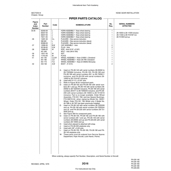 Aviation Part (13089-00) — Piper PA-28 Cherokee Aviation Part (13089-00) — Piper PA-28 Cherokee