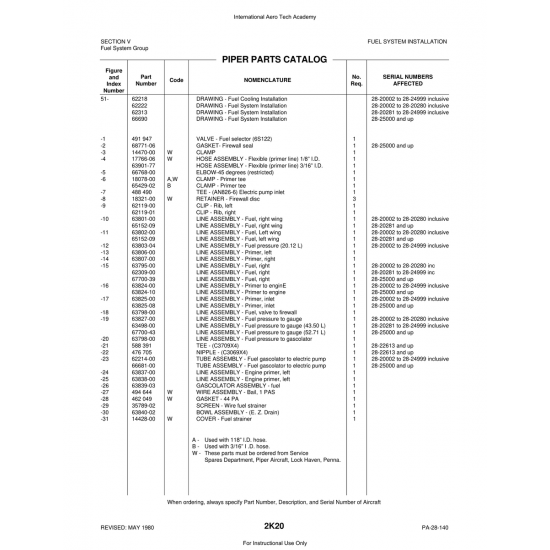 Aviation Part (18078-00) — Piper PA-28 Cherokee Aviation Part (18078-00) — Piper PA-28 Cherokee