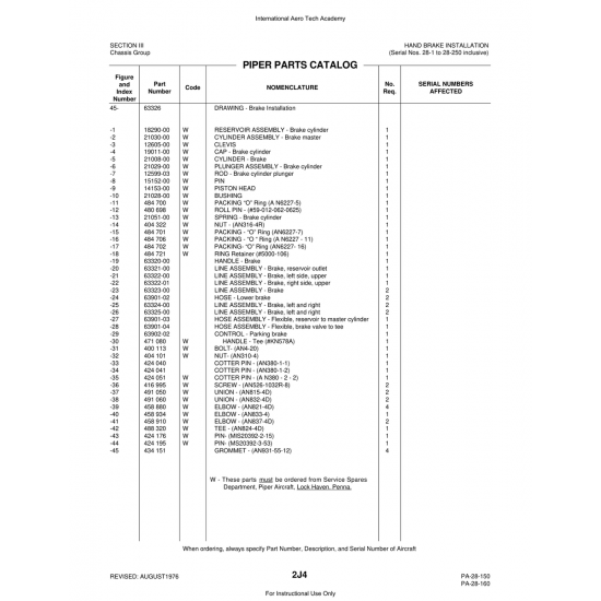 Aviation Part (21029-00) — Piper PA-28 Cherokee Aviation Part (21029-00) — Piper PA-28 Cherokee