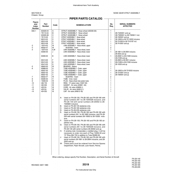Aviation Part (65007-00) — Piper PA-28 Cherokee Aviation Part (65007-00) — Piper PA-28 Cherokee