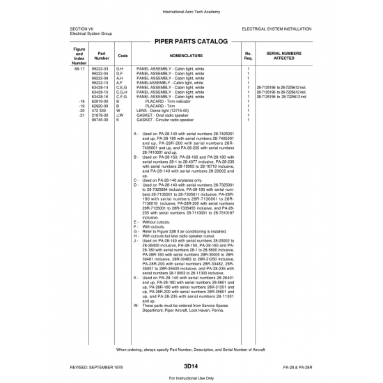 Aviation Part (21878-00) — Piper PA-28 Cherokee Aviation Part (21878-00) — Piper PA-28 Cherokee