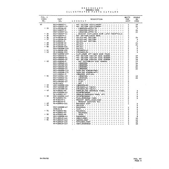 Aviation Part (OoZ-c30008-175) — Beechcraft V35