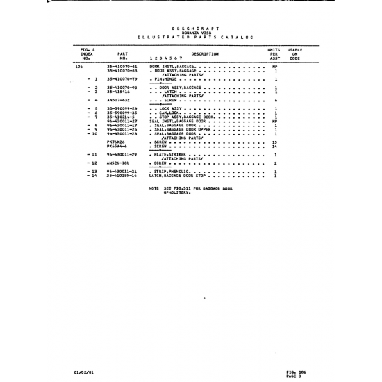 Aviation Part (96-430011-27) — Beechcraft V35 Aviation Part (96-430011-27) — Beechcraft V35