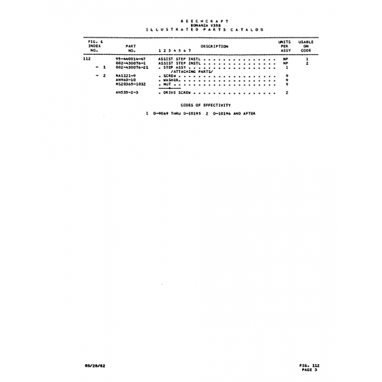 Aviation Part (002-6300f6-2) — Beechcraft V35