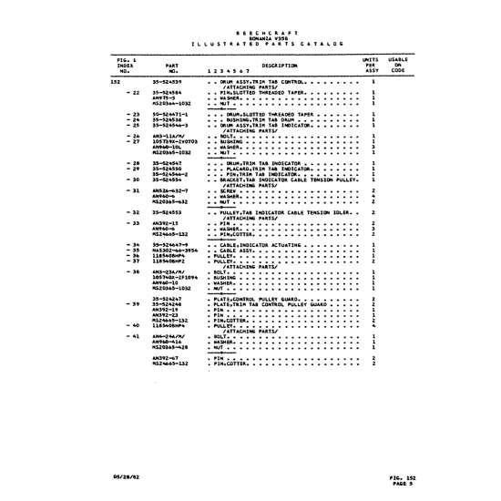 AN-Standard Aviation Hardware (AN966d) — Beechcraft V35