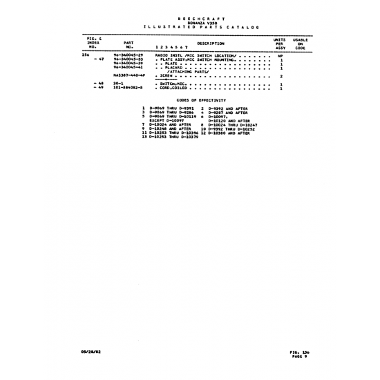 Aviation Part (96-340045-53) — Beechcraft V35