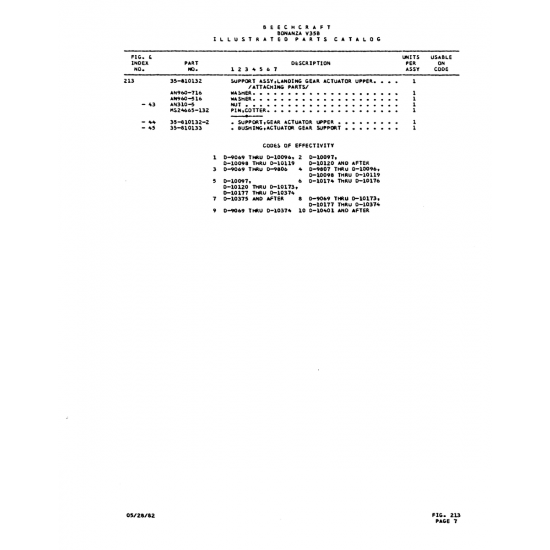 Aviation Part (0-10177) — Beechcraft V35 Aviation Part (0-10177) — Beechcraft V35