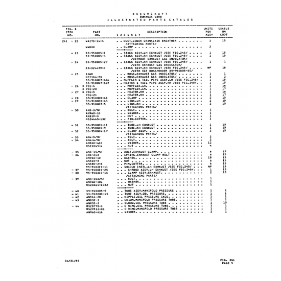 Aviation Part (701-2) — Beechcraft V35 Aviation Part (701-2) — Beechcraft V35