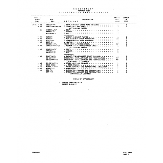 Aviation Part (286535-011) — Beechcraft V35 Aviation Part (286535-011) — Beechcraft V35