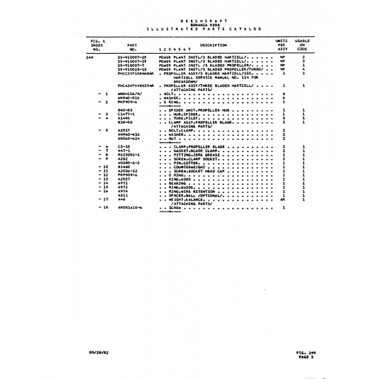 Aviation Part (It34561) — Beechcraft V35 Aviation Part (It34561) — Beechcraft V35